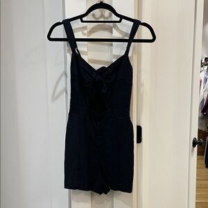 Abercrombie & Fitch Black Knot-Front Jumpsuit